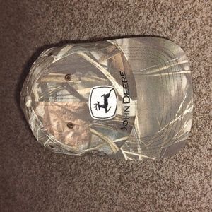 K-Products Official John Deere Camo Barbed Wire Adjustable Hat Cap OS